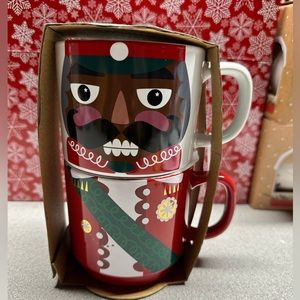 African American Set of Two Nutcracker Mugs by Peppermint and Pine